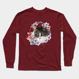 Cat Painting Long Sleeve T-Shirt